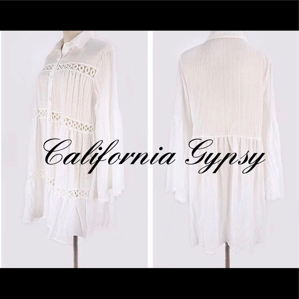 Bohemian Gypsy Mini Dress Coverup - Picture 7 of 13